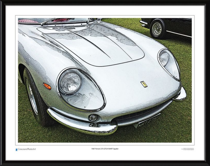 1967 Ferrari 275 GTS/4 NART Spyder / CPA218C / Stylized Print