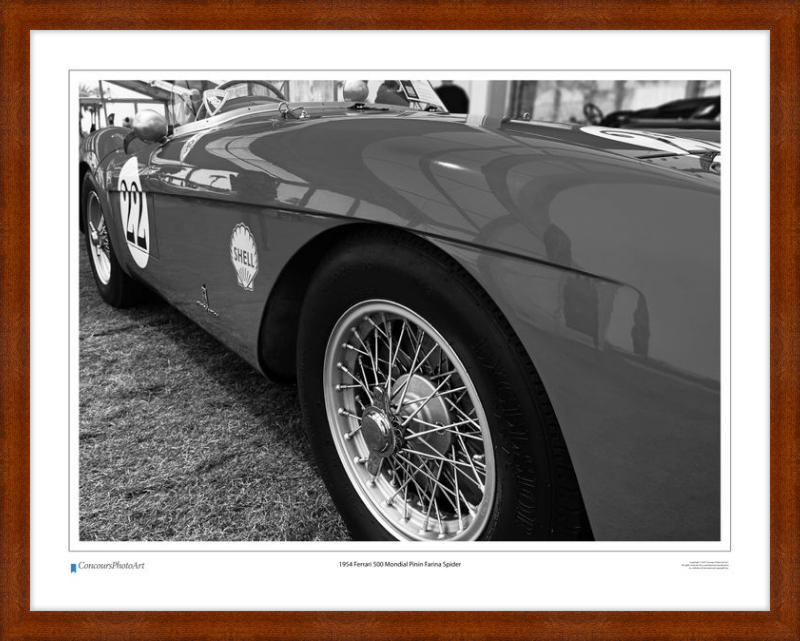 1954 Ferrari 500 Mondial Pinin Farina Spider/ CPA219B / B&W Print