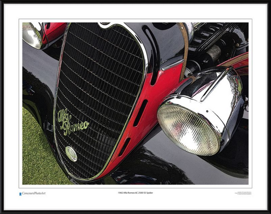 1942 Alfa Romeo 6C 2500 SS Spider / CPA215C / Stylized Print