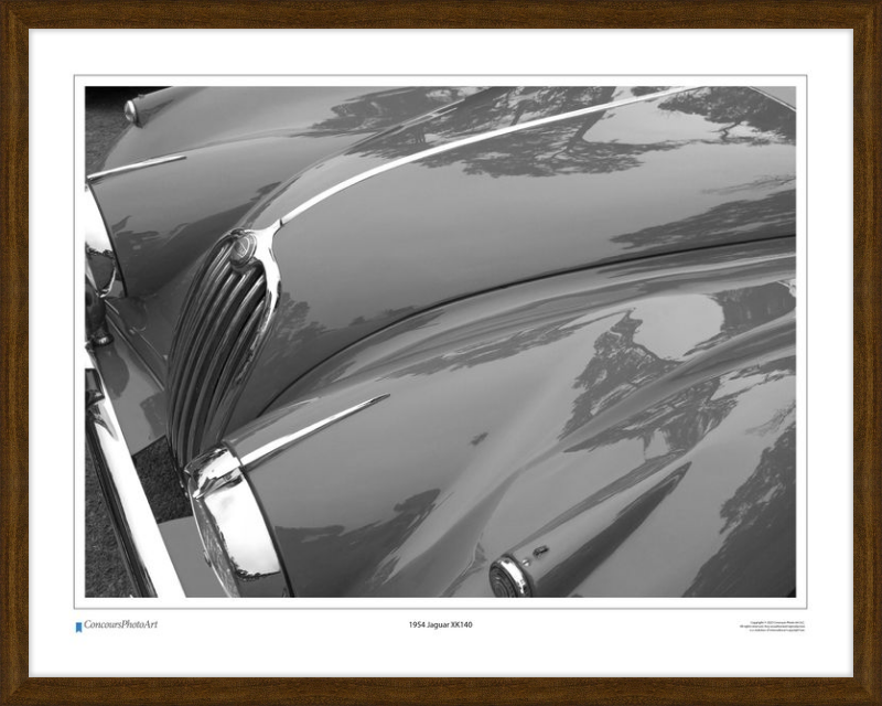 1954 Jaguar XK140 / CPA106B / Black and White