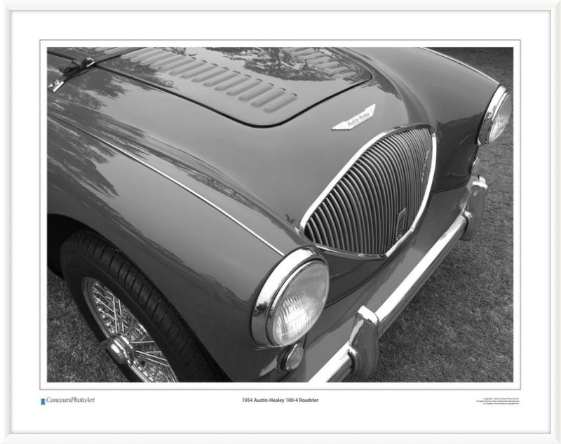 1954 Austin-Healey 100-4 / CPA112B / Black and White