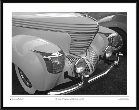 1938 Graham 97 Supercharged Cabriolet by Saoutchik / CPA307B / Black and White