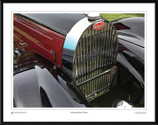 1934 Bugatti Type 57 Stelvio / CPA201C / Stylized Image