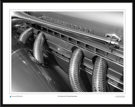 1935 Auburn 851C Boattail Speedsterr / CPA310B / Black and White
