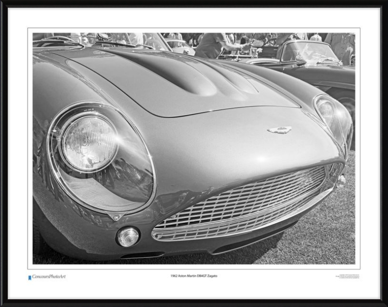1962 Aston Martin DB4GT Zagato / CPA121B / B&W Print