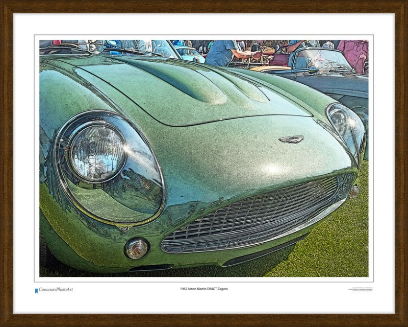 1962 Aston Martin DB4GT Zagato / CPA121C / Stylized Print