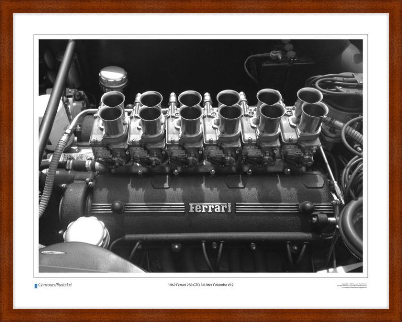 1962 Ferrari 250 GTO 3.0-liter Colombo V12 / CPA705B / Black and White