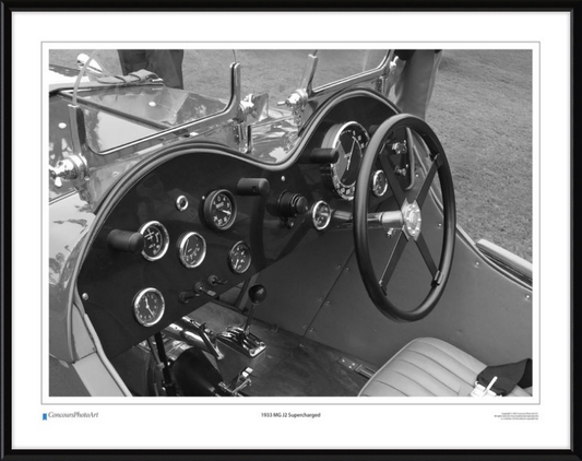 1933 MG J2 Supercharged / CPA603B / Black and White