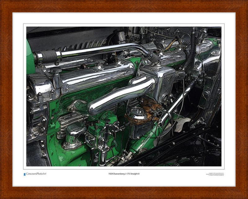 1929 Duesenberg J-175 Straight 8 / CPA703C / Stylized Print
