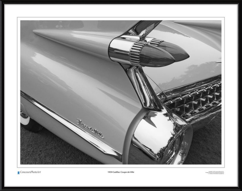 1959 Cadillac Coupe de Ville / CPA304B / Black and White