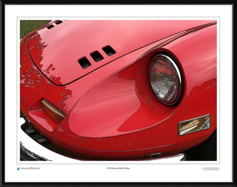 1973 Ferrari 246 GT Dino / CPA208C / Stylized Image