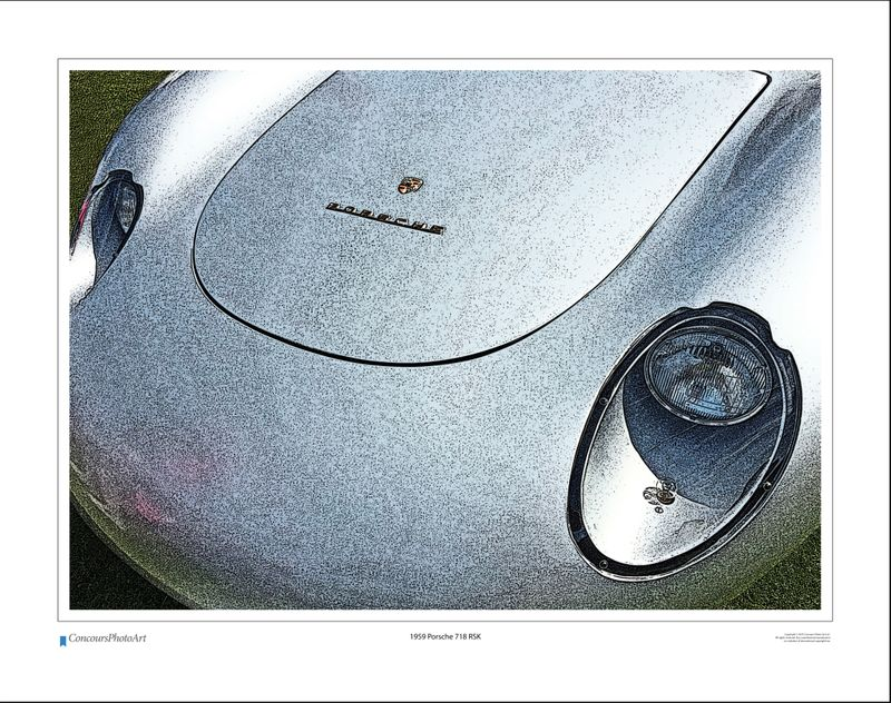 1959 Porsche 718 RSK / CPA212C / Stylized Print