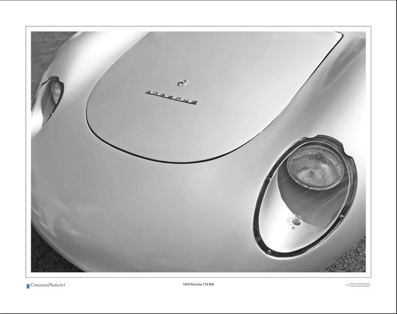 1959 Porsche 718 RSK / CPA212B / B&W Print