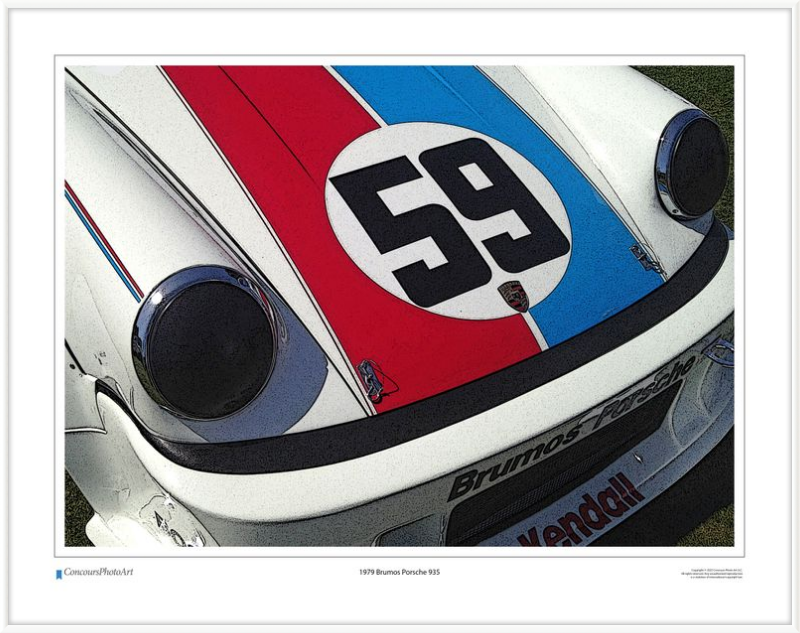 1979 Brumos Porsche 935 / CPA401C / Stylized Image