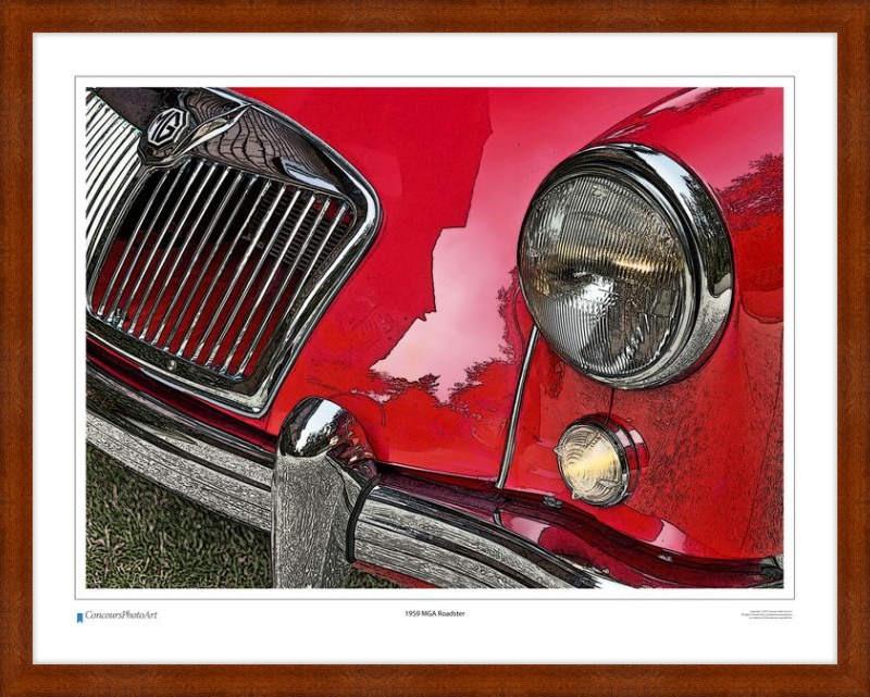 1959 MGA Roadster / CPA119C / Stylized Print