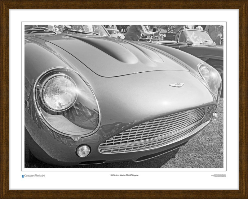 1962 Aston Martin DB4GT Zagato / CPA121B / B&W Print