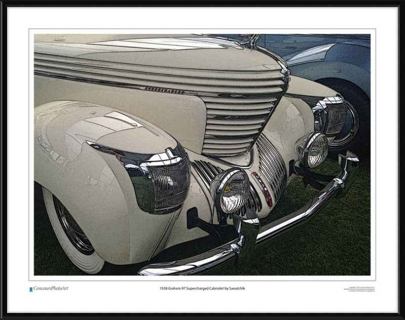 1938 Graham 97 Supercharged Cabriolet by Saoutchik / CPA307C / Stylized Image