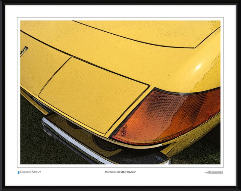 1972 Ferrari 365 GTB/4 “Daytona” / CPA205C / Stylized Image