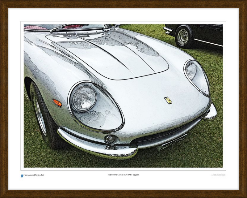 1967 Ferrari 275 GTS/4 NART Spyder / CPA218C / Stylized Print