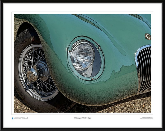 1953 Jaguar XK120 C-Type / CPA115C / Stylized Image