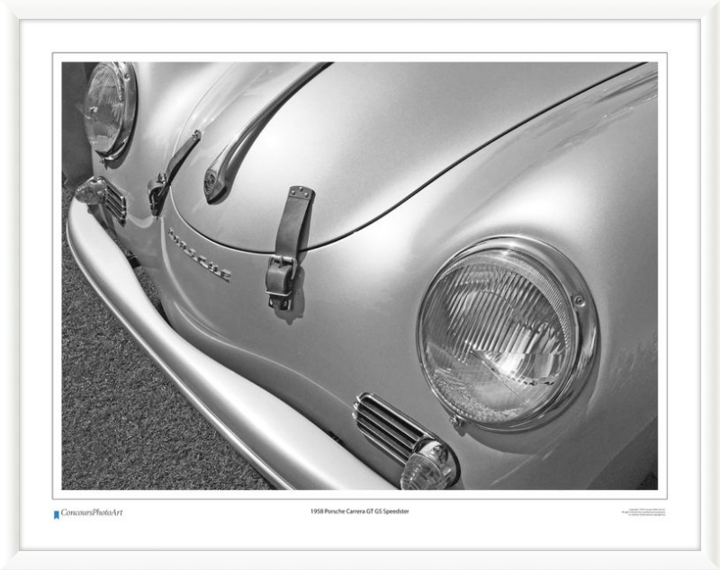 1958 Porsche Carrera GT GS Speedster / CPA203B / B&W Print