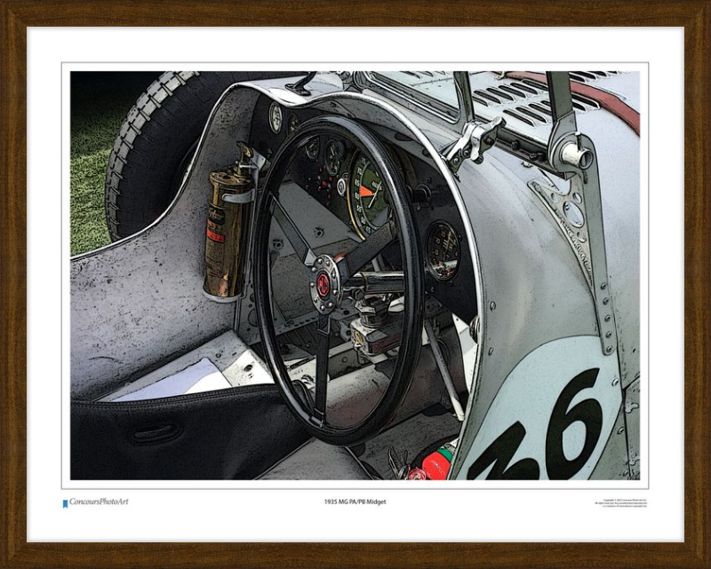 1935 MG PA/PB Midget / CPA607C / Stylized Image