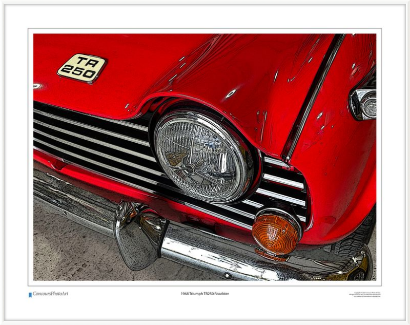 1968 Triumph TR250 Roadster / CPA111C / Stylized Image