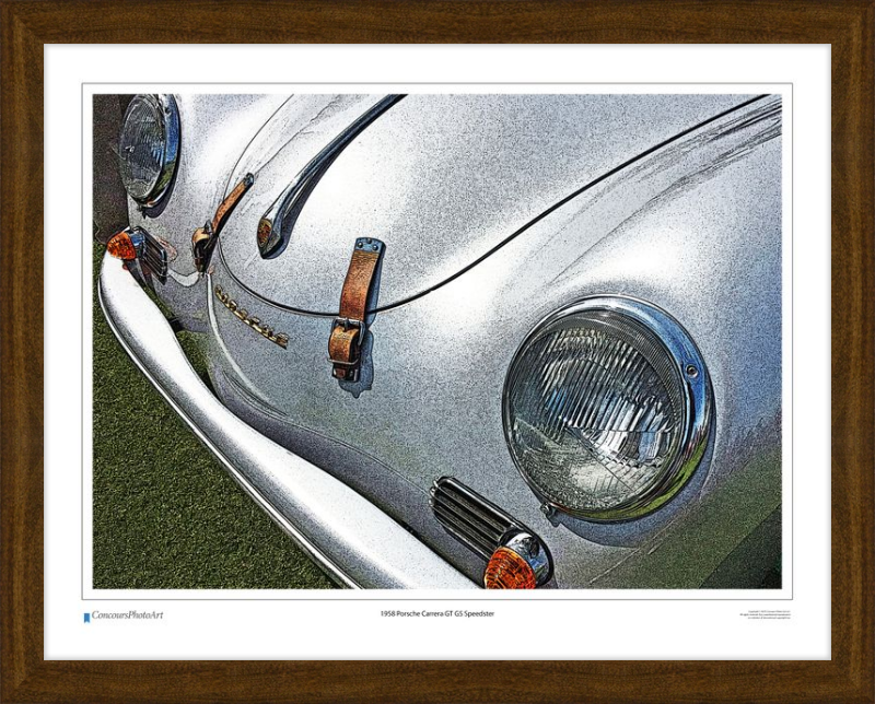1958 Porsche Carrera GT GS Speedster / CPA203C / Stylized Print
