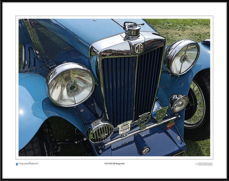 1935 MG NB Magnette / CPA105C / Stylized Image