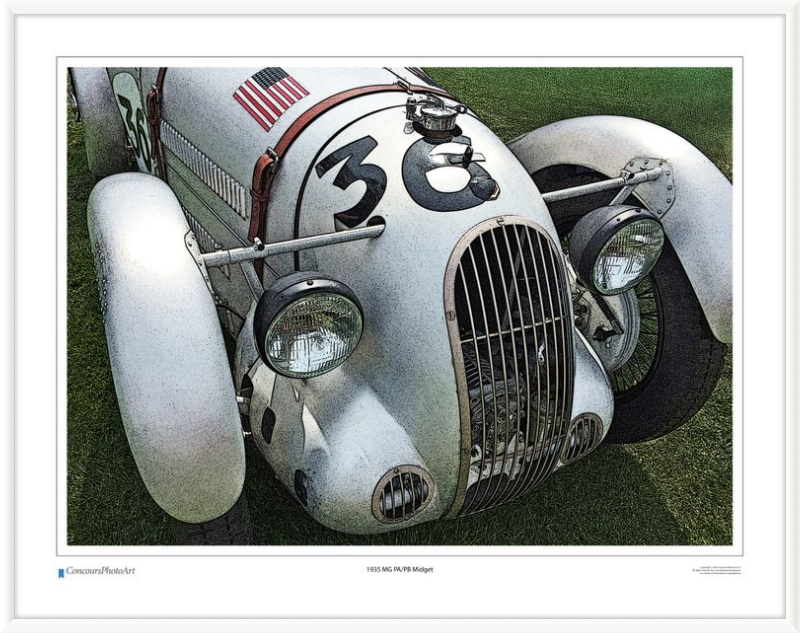 1935 MG PA/PB Midget / CPA410C / Stylized Print