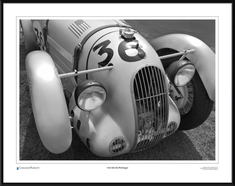 1935 MG PA/PB Midget / CPA410B / Black and White