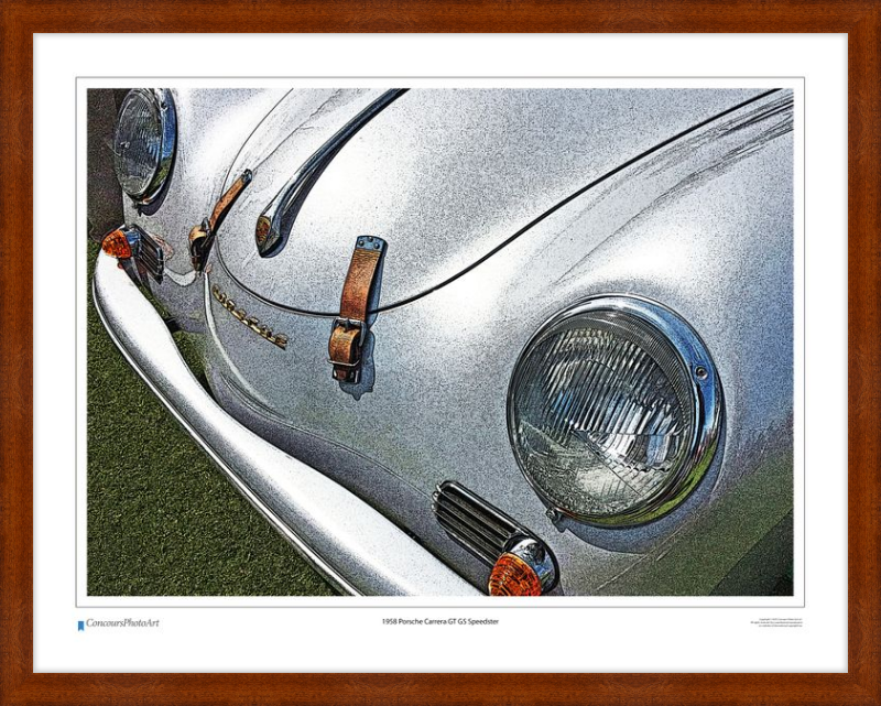 1958 Porsche Carrera GT GS Speedster / CPA203C / Stylized Print