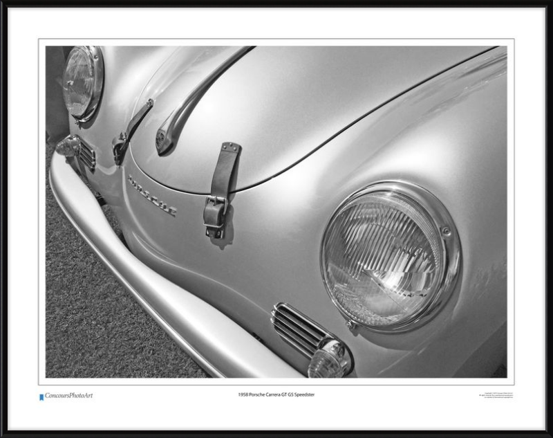 1958 Porsche Carrera GT GS Speedster / CPA203B / B&W Print