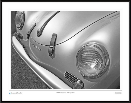1958 Porsche Carrera GT GS Speedster / CPA203B / B&W Print