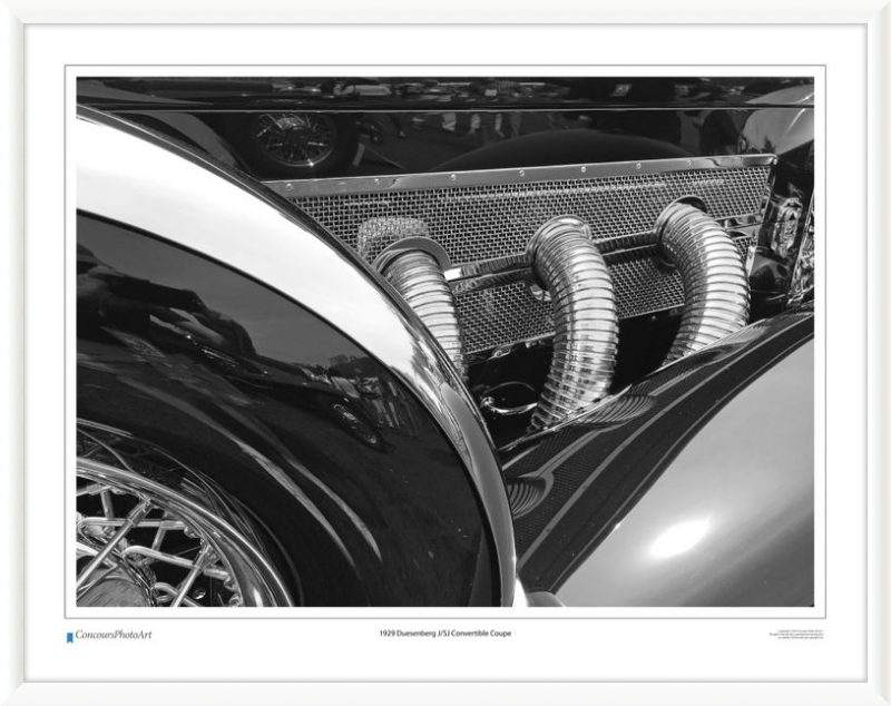 1929 Duesenberg J/SJ Convertible Coupe / CPA314B / B&W Print