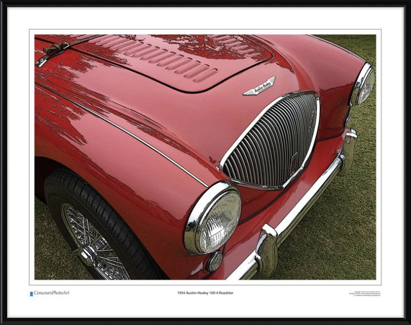 1954 Austin-Healey 100-4 / CPA112C / Stylized Image