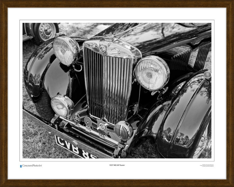 1937 MG VA Tourer / CPA120B / B&W Print