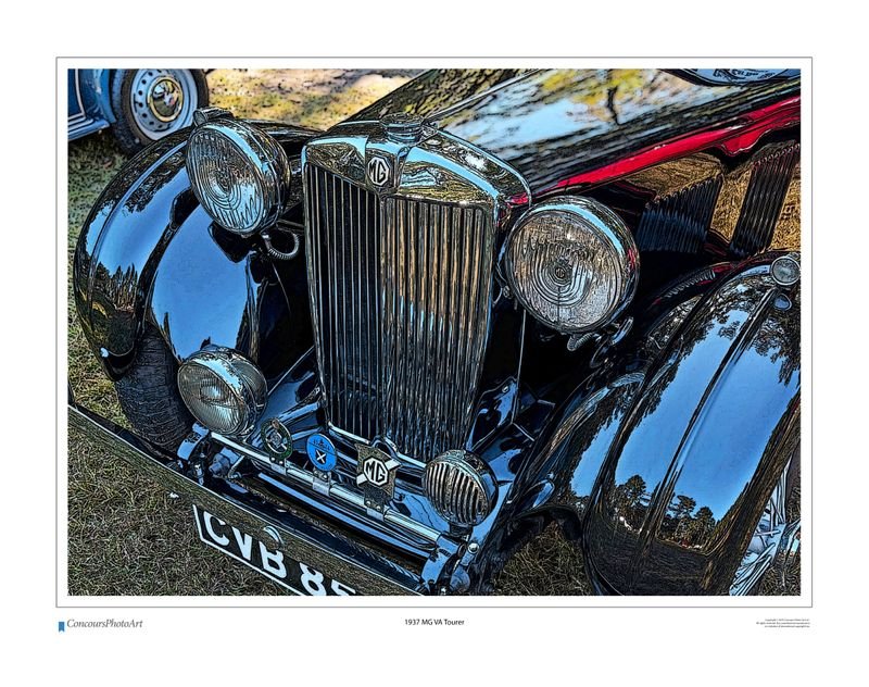 1937 MG VA Tourer / CPA120C / Stylized Print