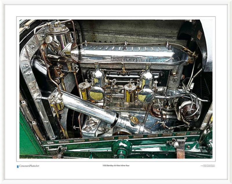 1930 Bentley 4.4-litre Inline-four / CPA713C / Stylized Print