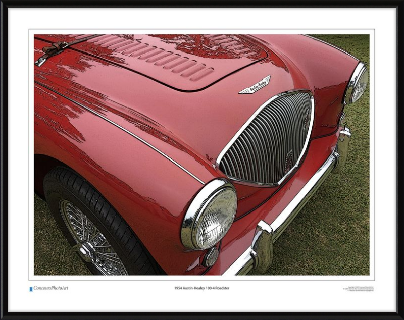 1954 Austin-Healey 100-4 / CPA112C / Stylized Image