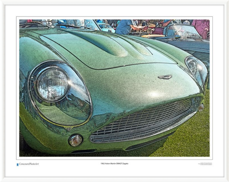 1962 Aston Martin DB4GT Zagato / CPA121C / Stylized Print