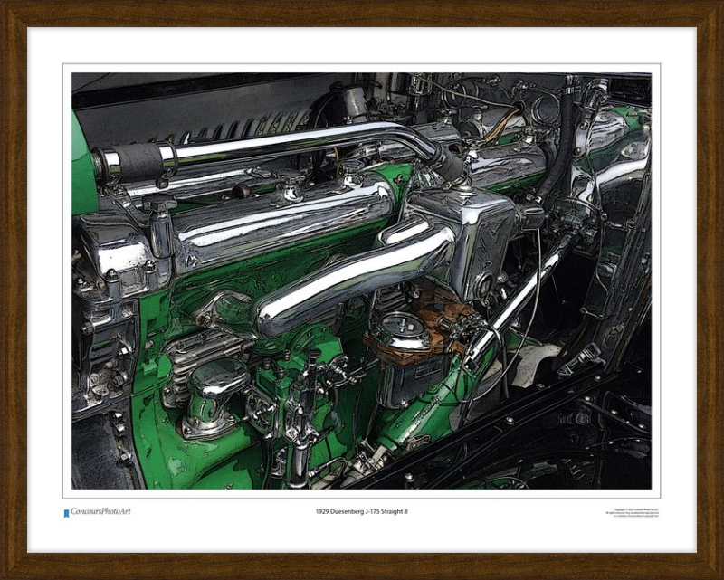 1929 Duesenberg J-175 Straight 8 / CPA703C / Stylized Print