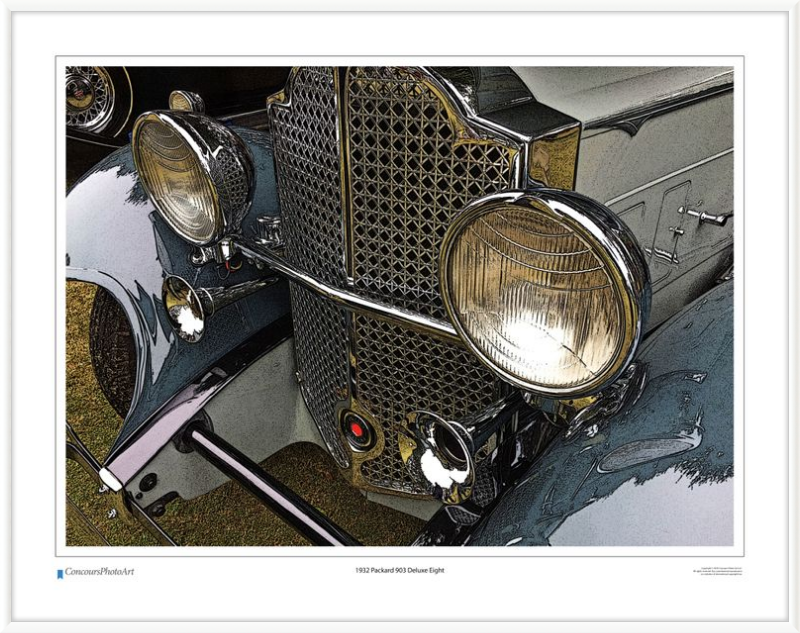 1932 Packard 903 Deluxe Eight / CPA312C / Stylized Print