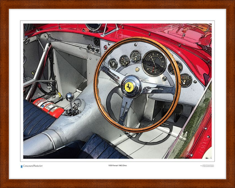 1959 Ferrari 196S Dino / CPA604C / Stylized Print