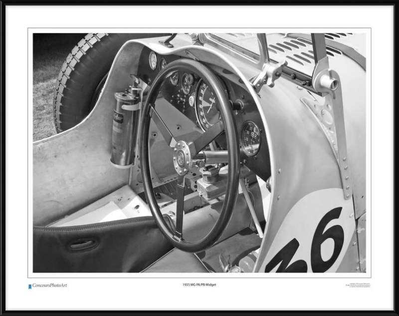 1935 MG PA/PB Midget / CPA607B / B&W Print