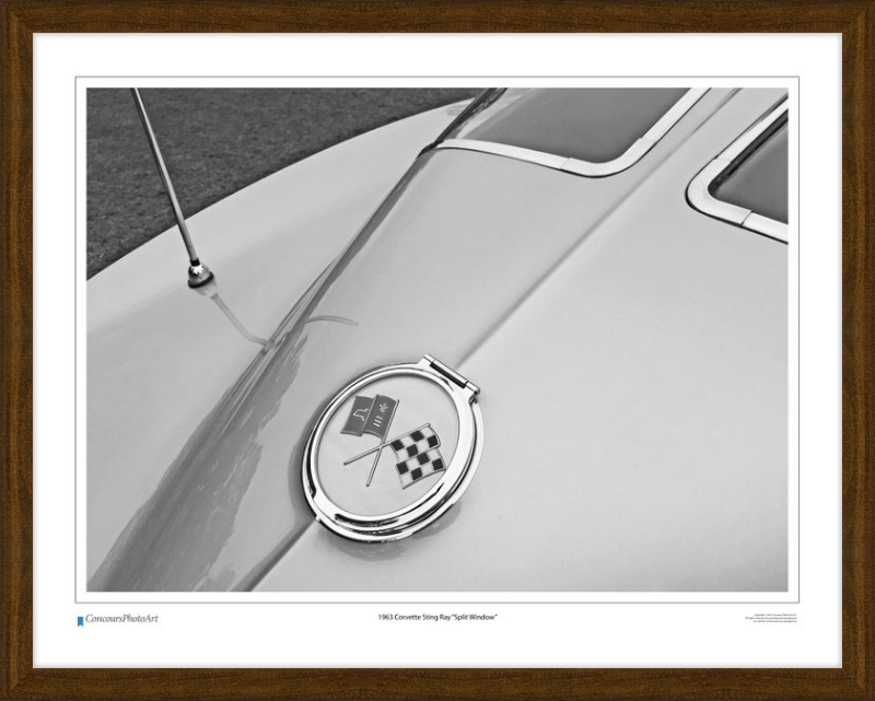 1963 Chevrolet Corvette Sting Ray "Split Window" / CPA317B / B&W Print