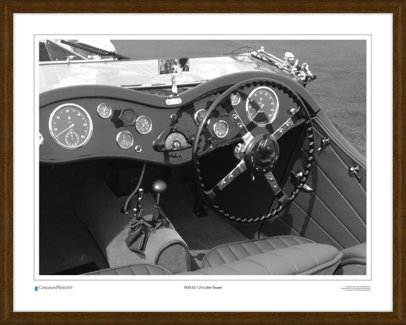 1934 SS 1 2½-Litre Tourer / CPA612B / Black and White