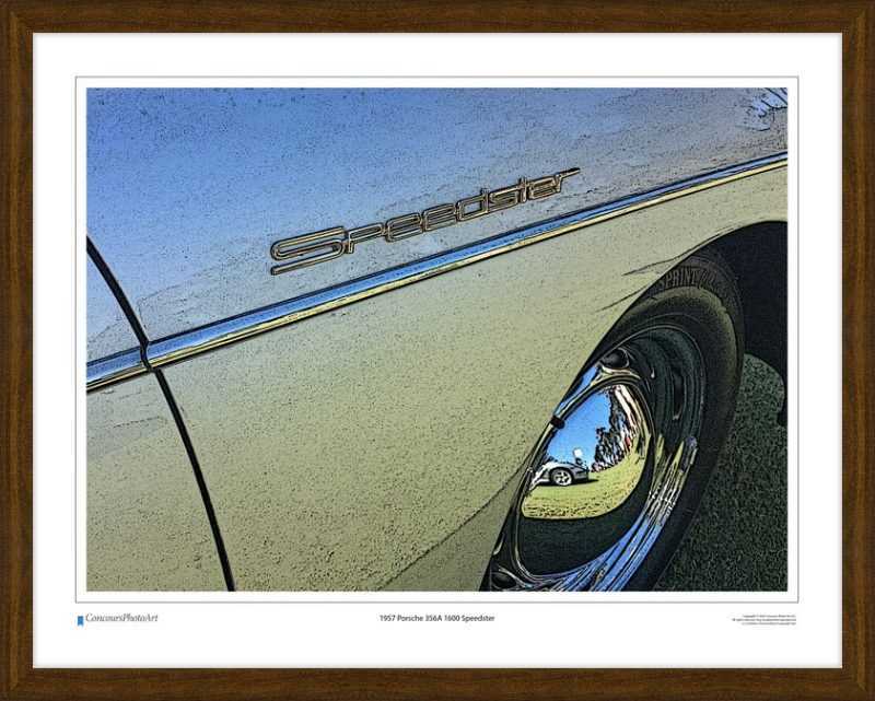 1957 Porsche 356A 1600 Speedster / CPA210C / Stylized Image