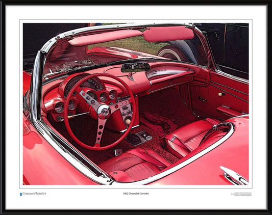 1962 Chevrolet Corvette / CPA609C / Stylized Image