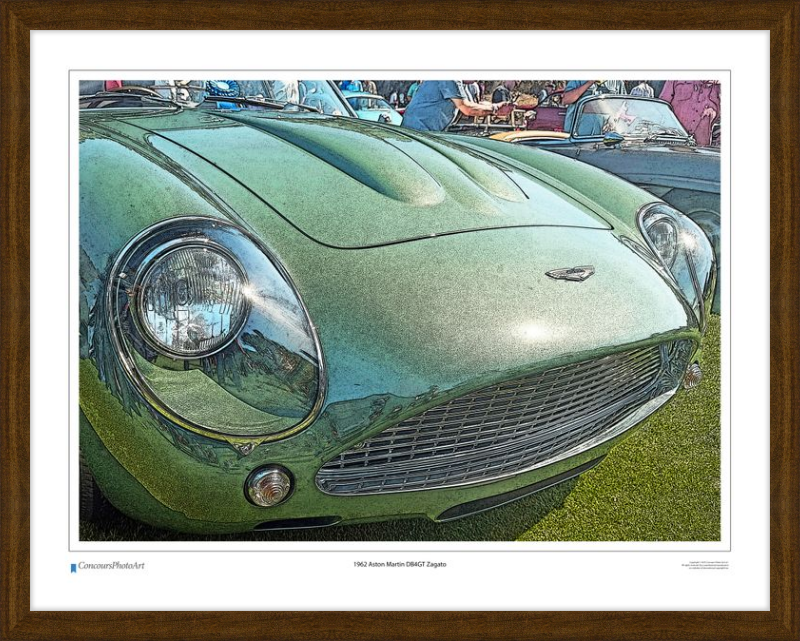 1962 Aston Martin DB4GT Zagato / CPA121C / Stylized Print